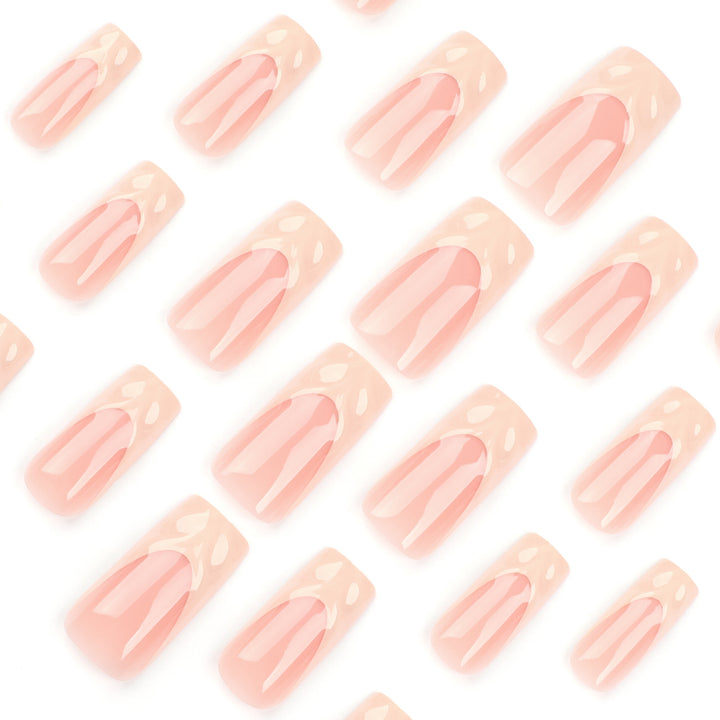 Artificial High-Quality Nail Extensions with Floral Design and Glossy Finish Kalsten