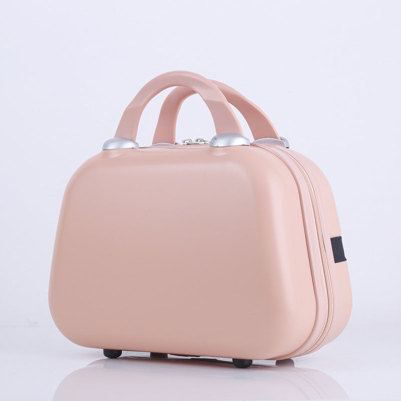 compact hard-shell travel cosmetic vanity case with dual top handles and secure zipper closure Kalsten