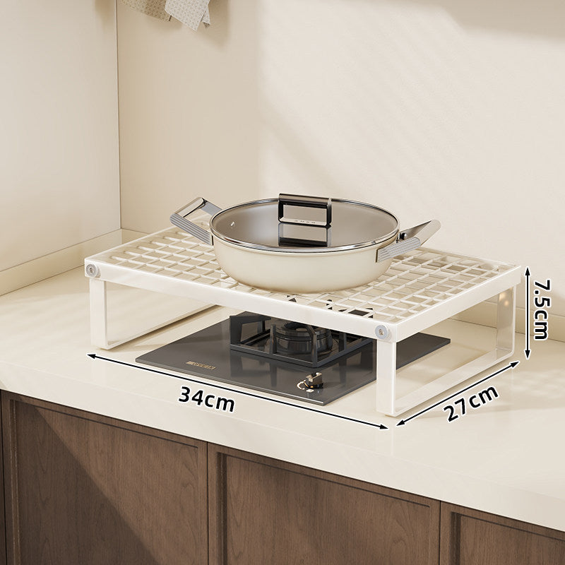 Elevated Gas-Range Protective Countertop Organizer Shelf