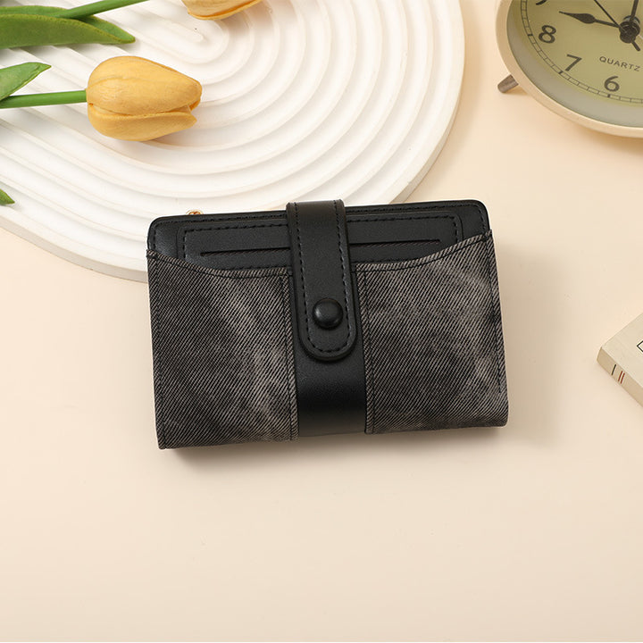 Textured Multi-Pocket Snap Closure Wallet Kalsten