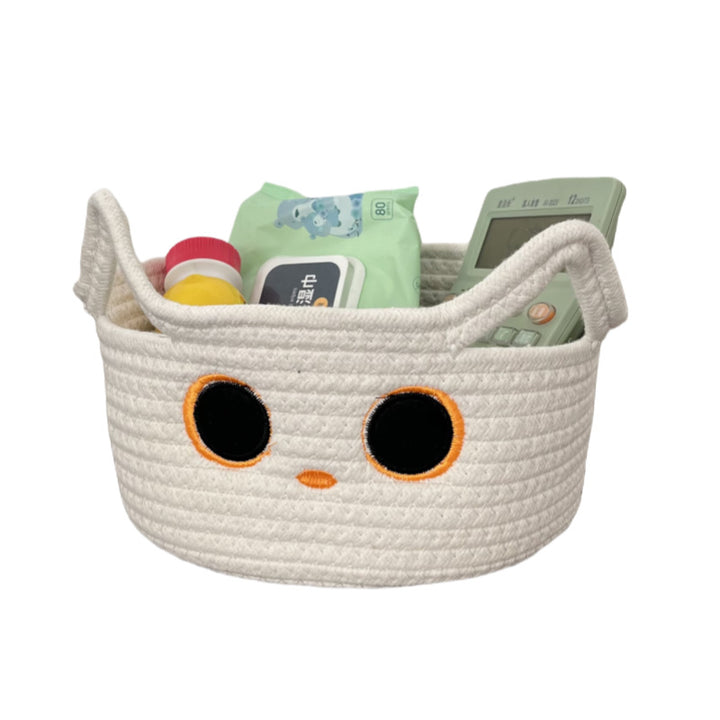 Ladies Playful Storage Basket with Cat Design Kalsten