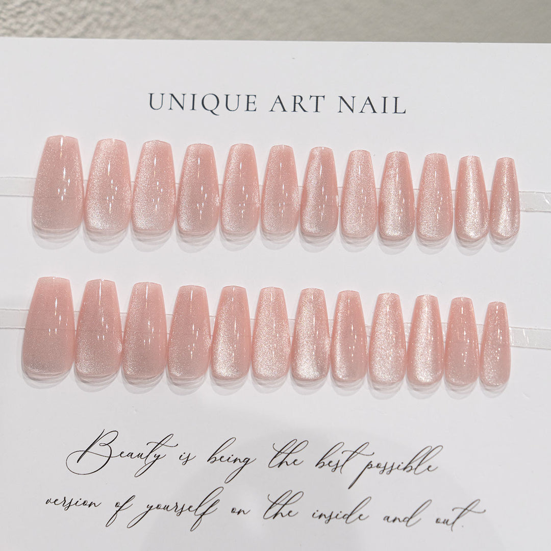 Press-On Nail Art with Glossy Finish