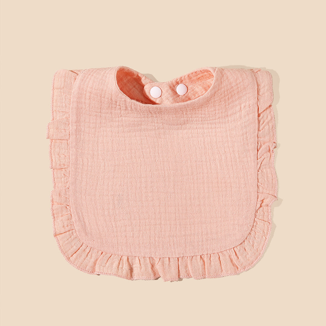 Soft Ruffled Muslin Baby Bib kalsten