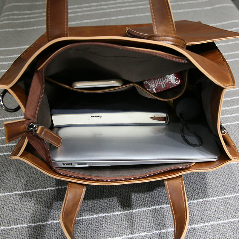 Stylish and Spacious Leather Bag Kalsten
