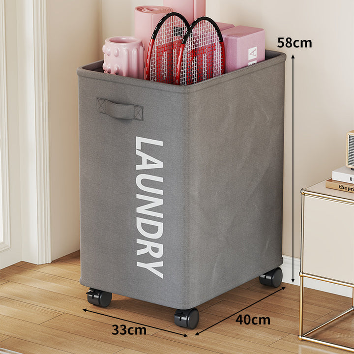 Rolling Dual-Compartment Yoga Mat and Sports Equipment Storage Cart