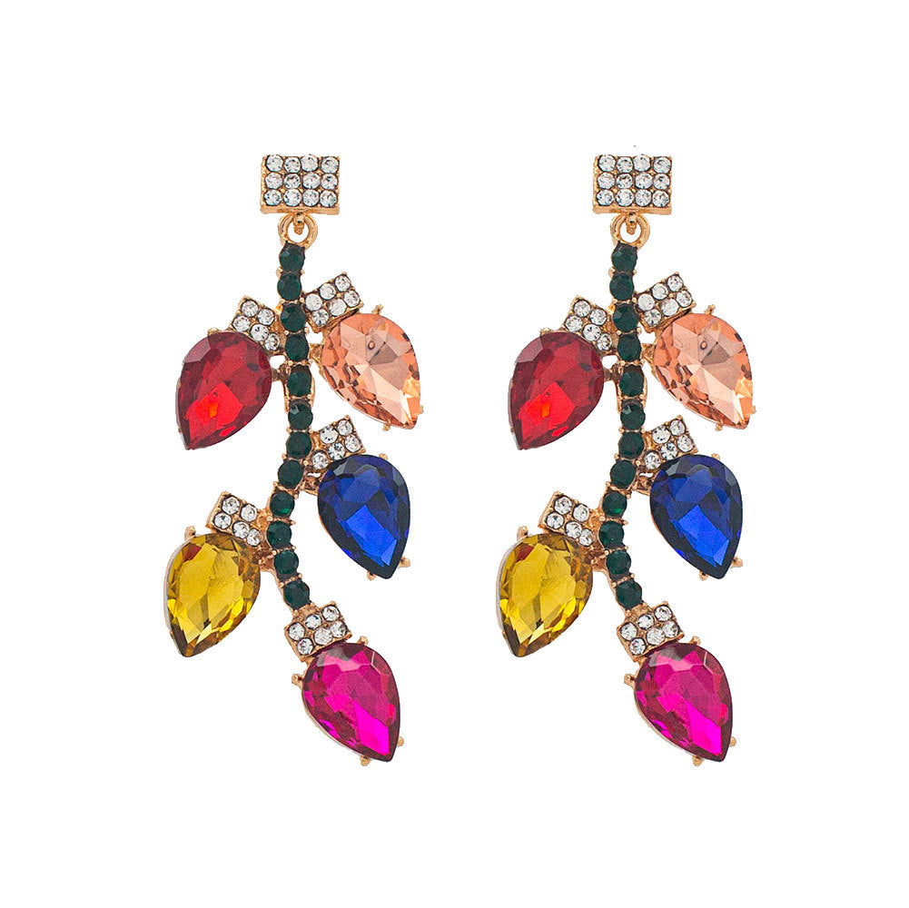 Vibrant Floral-Inspired Drop Earrings Kalsten
