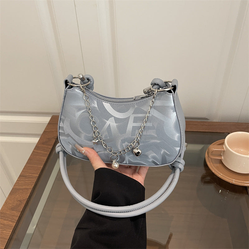 Chic Chain-Accent Handheld Bag