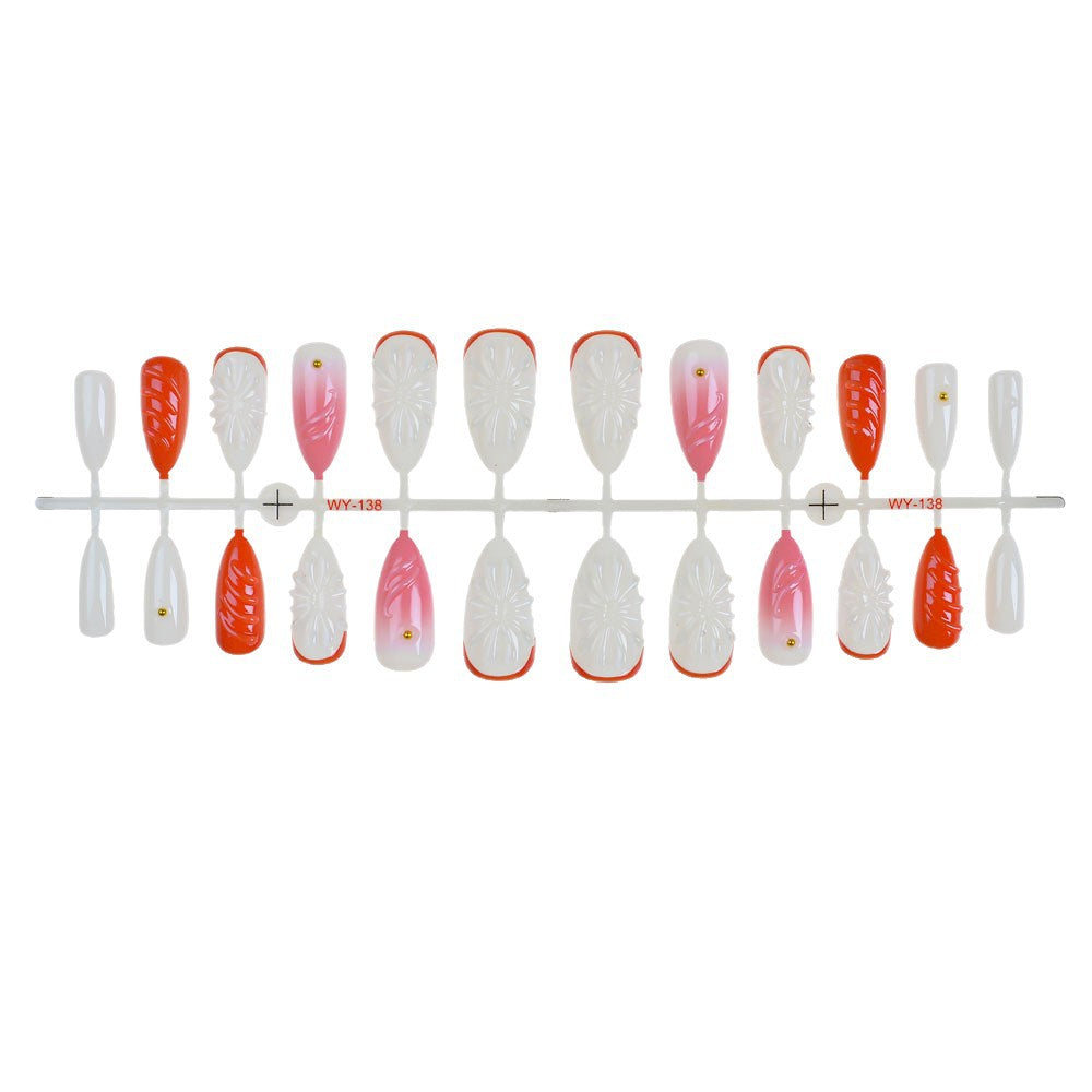 Handcrafted Floral Press-On Nail Set Kalsten