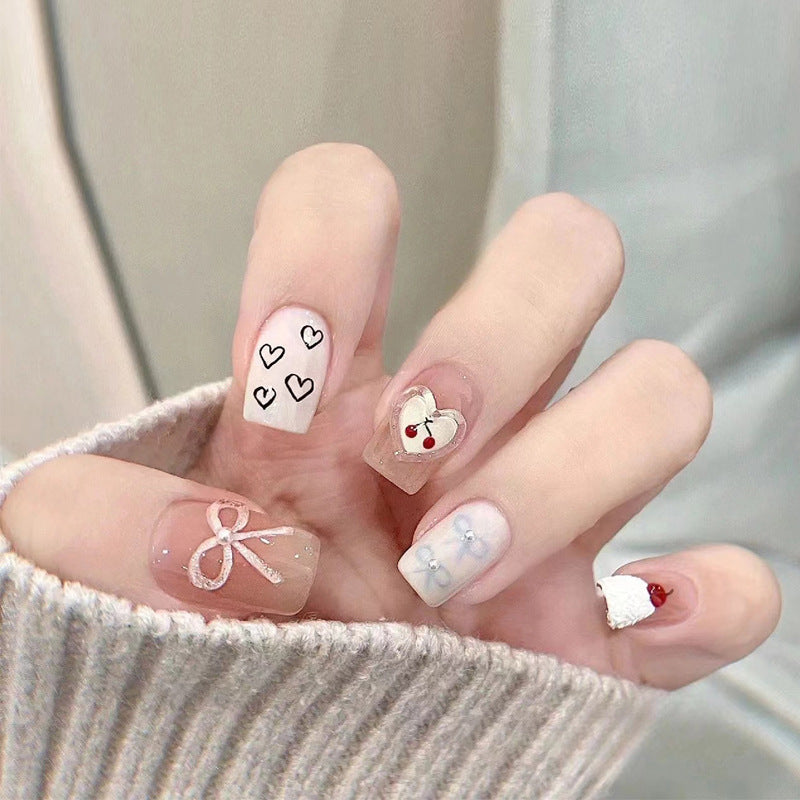 Premium Glossy Almond-Shaped Press-On Nails Kalsten 1789388672