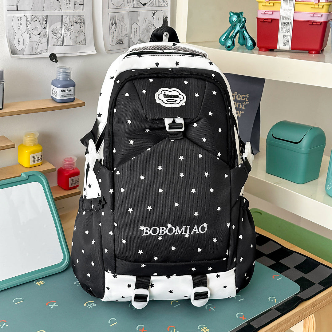 Stylish Star-Patterned School Backpack Kalsten