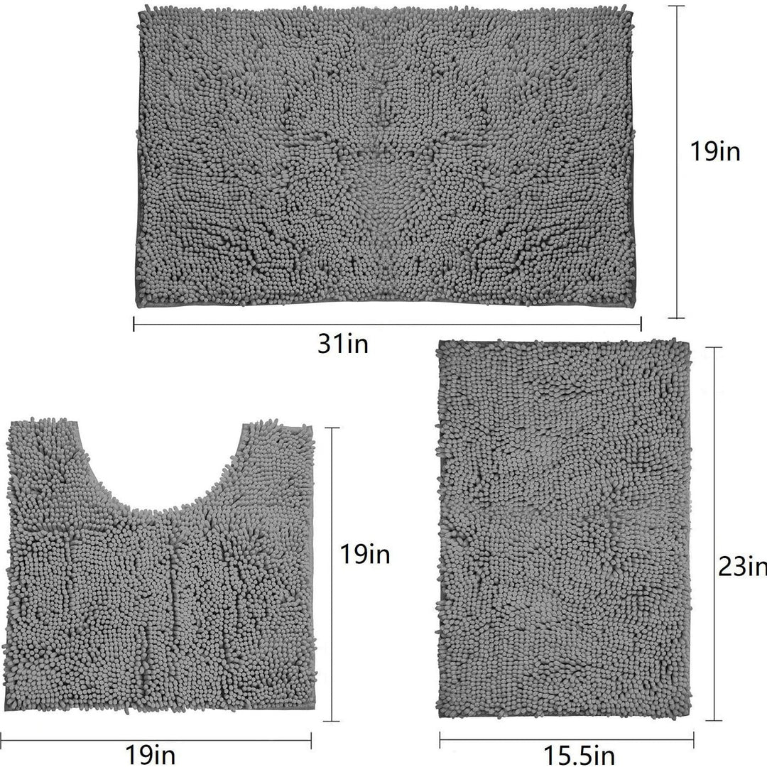 Soft Microfiber Bath Rug Set Kalsten