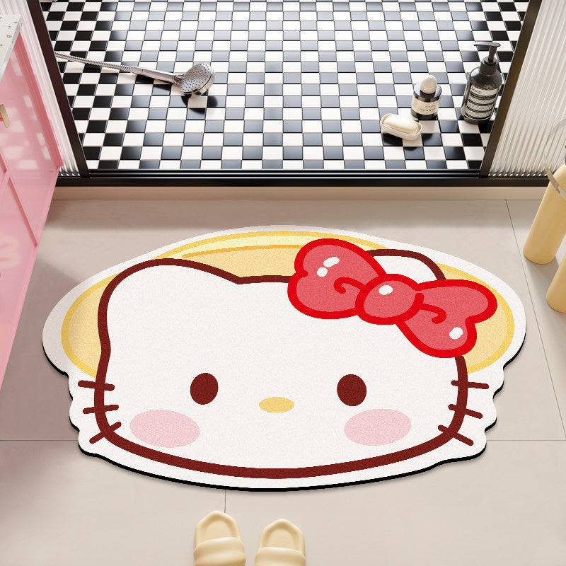 Playful Cartoon Character Bath Rug Decor