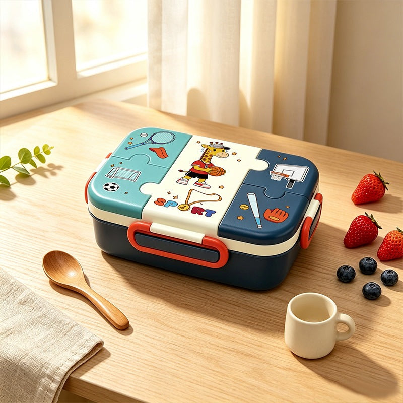 Sport-Themed Multi-Compartment Lunch Box