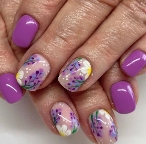 Floral Art Nail Enhancements Kalsten