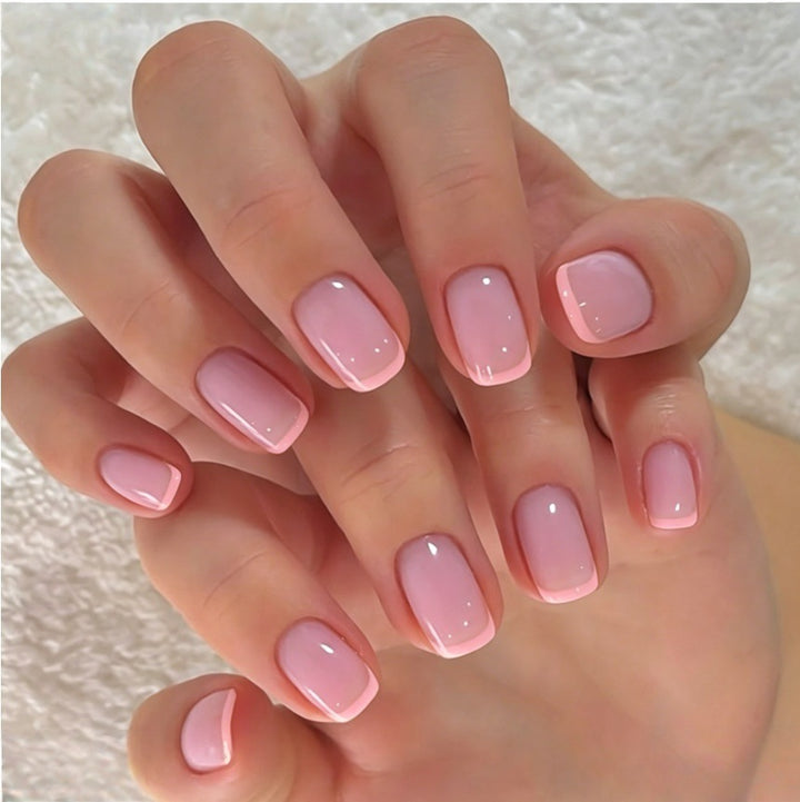 Chic French Tip Acrylic Press-On Nails Kalsten