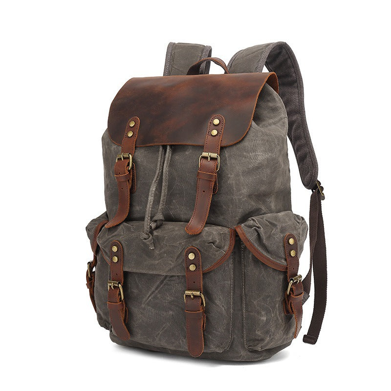 Rustic hiking backpack with multiple outer pockets Kalsten