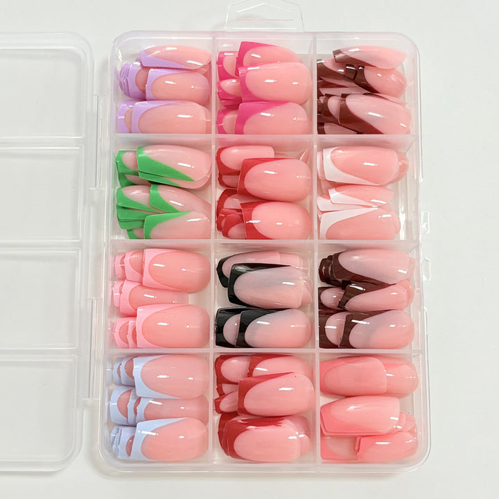 Customizable Full Cover Press-On Nail Tips Set
