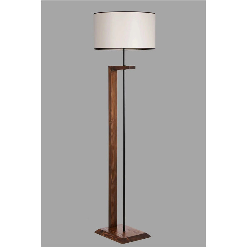 Floor Lamp with Modern Wood and Metal Design