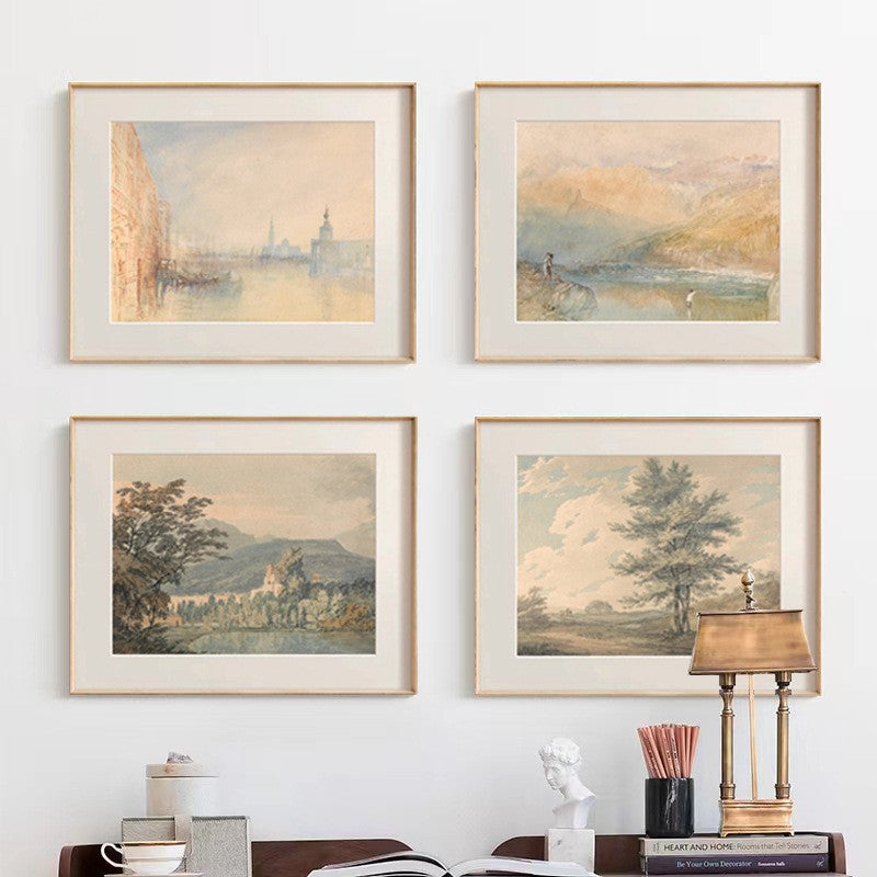 Framed Picturesque Waterfall Artwork