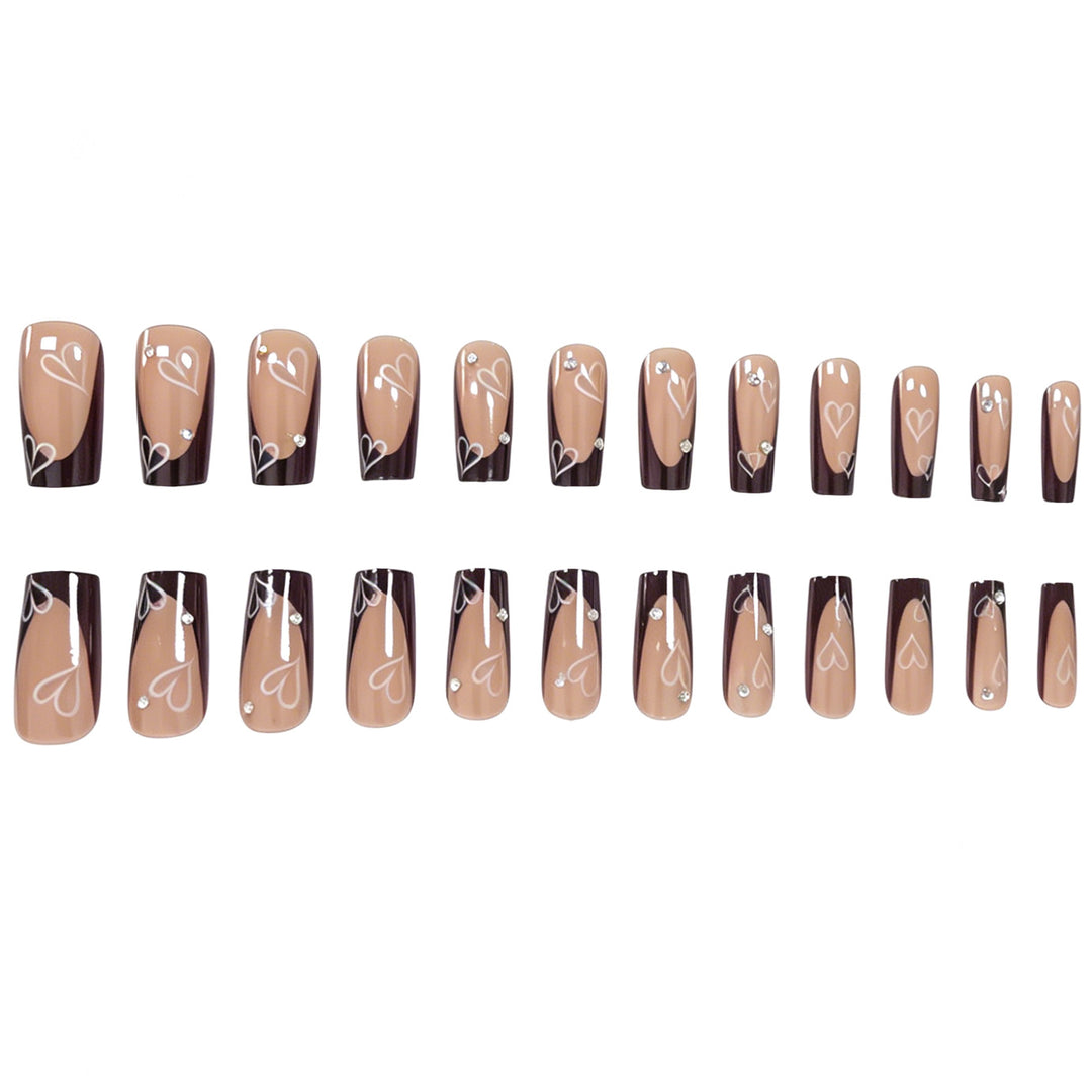 Heart-Print Decorative Nail Enhancements Kalsten