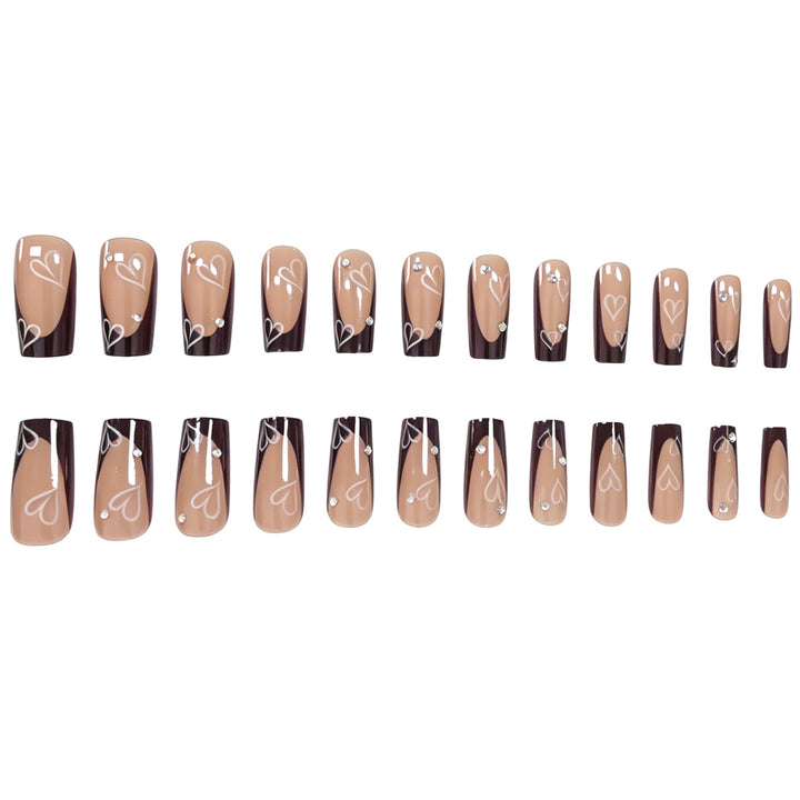 Heart-Print Decorative Nail Enhancements Kalsten