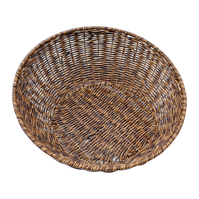 Artisan Woven Round Storage Basket Kalsten