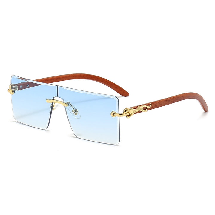 Women oversized fashionable sunglasses with luxurious wood and metal elements Kalsten