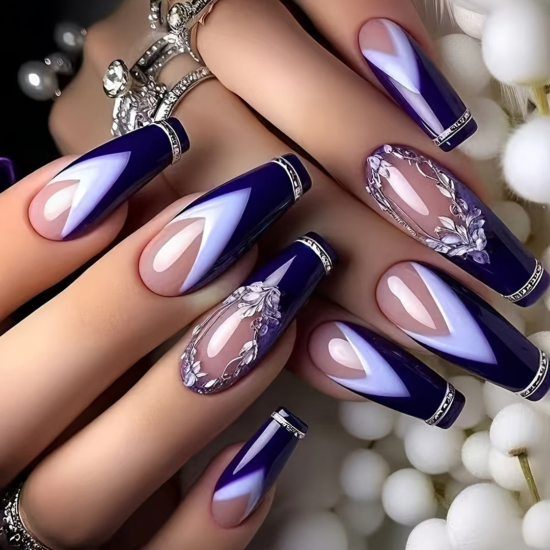 Artistic Floral Nail Design