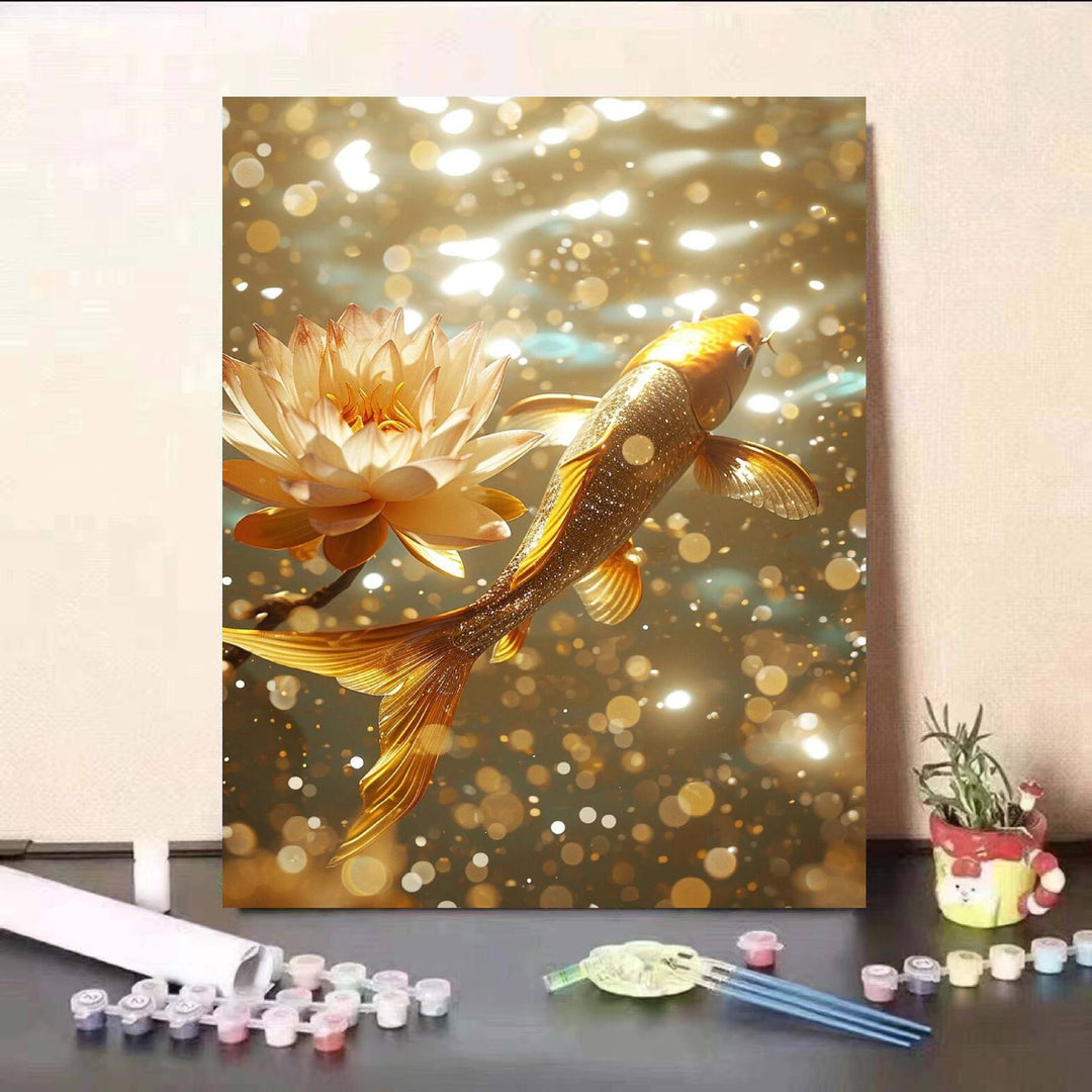 DIY Koi Fish and Water Lily Painting Kit Kalsten
