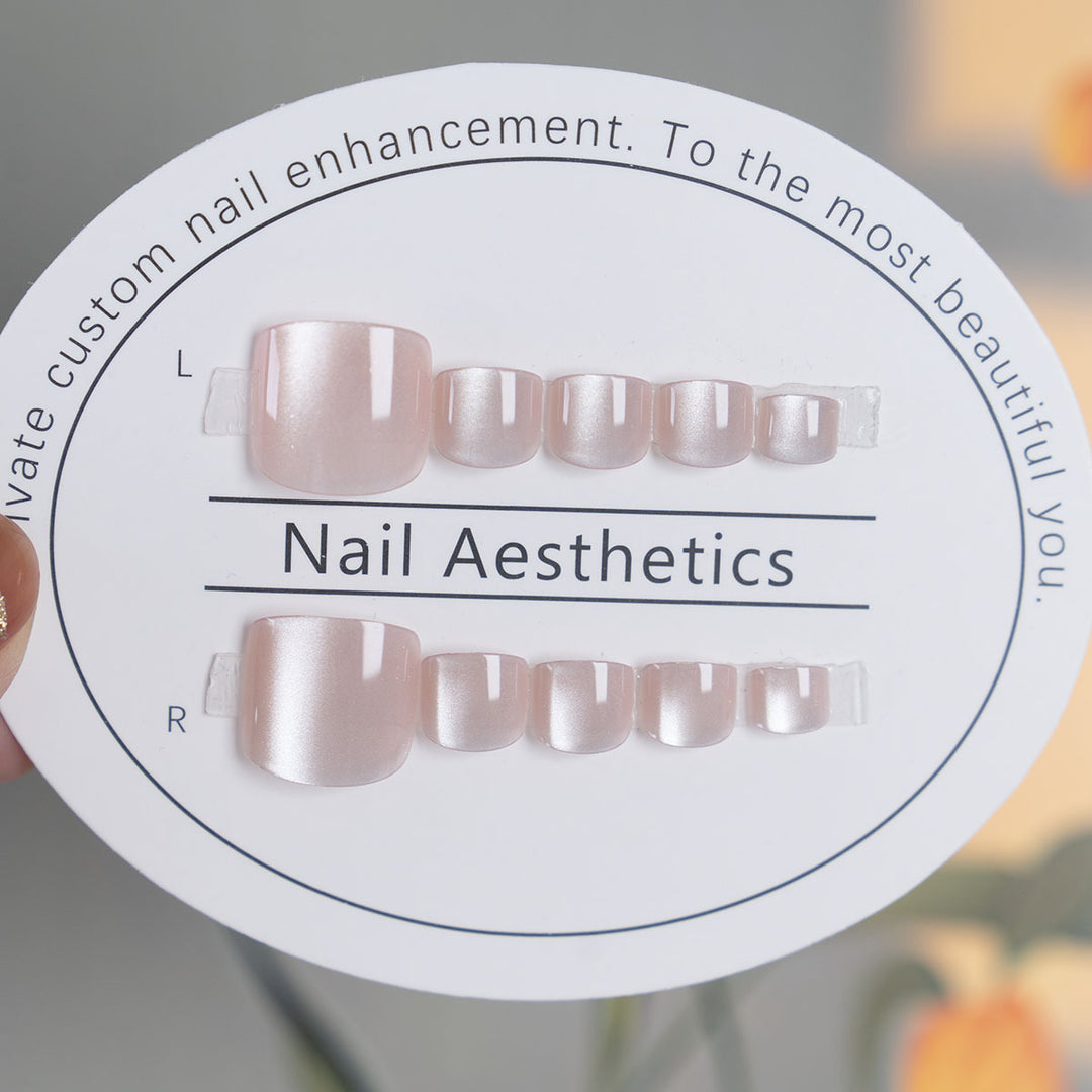 Artistic Glossy Toenail Art