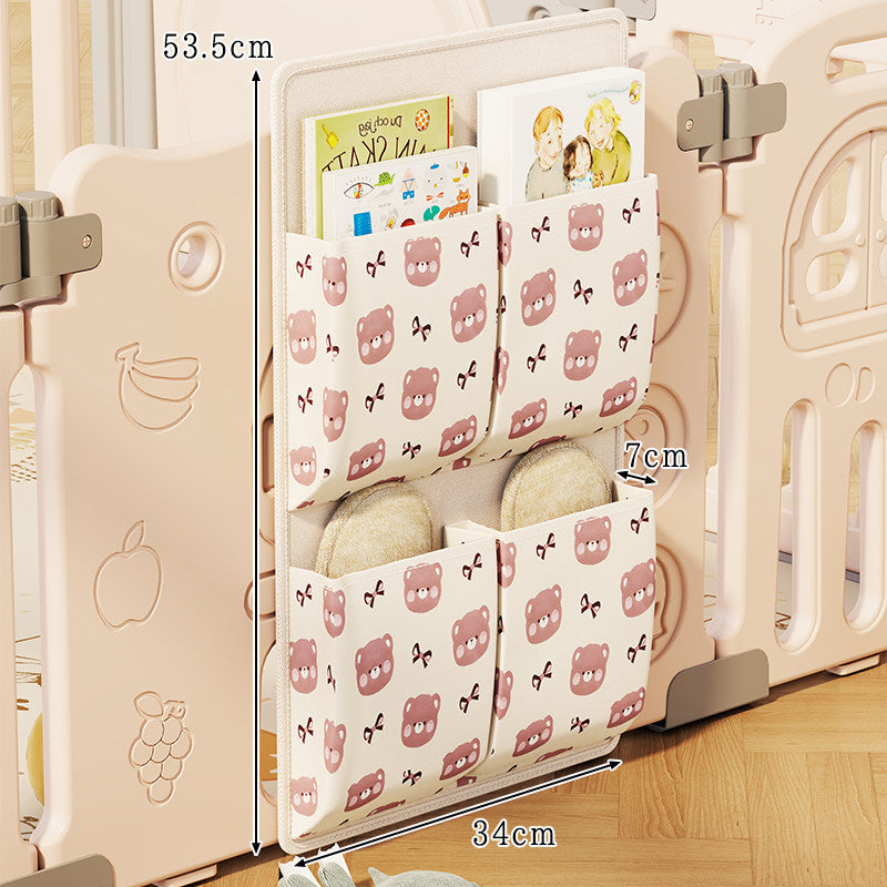 Playpen Door Hanging Multi-Pocket Storage Organizer for Nursery and Kids