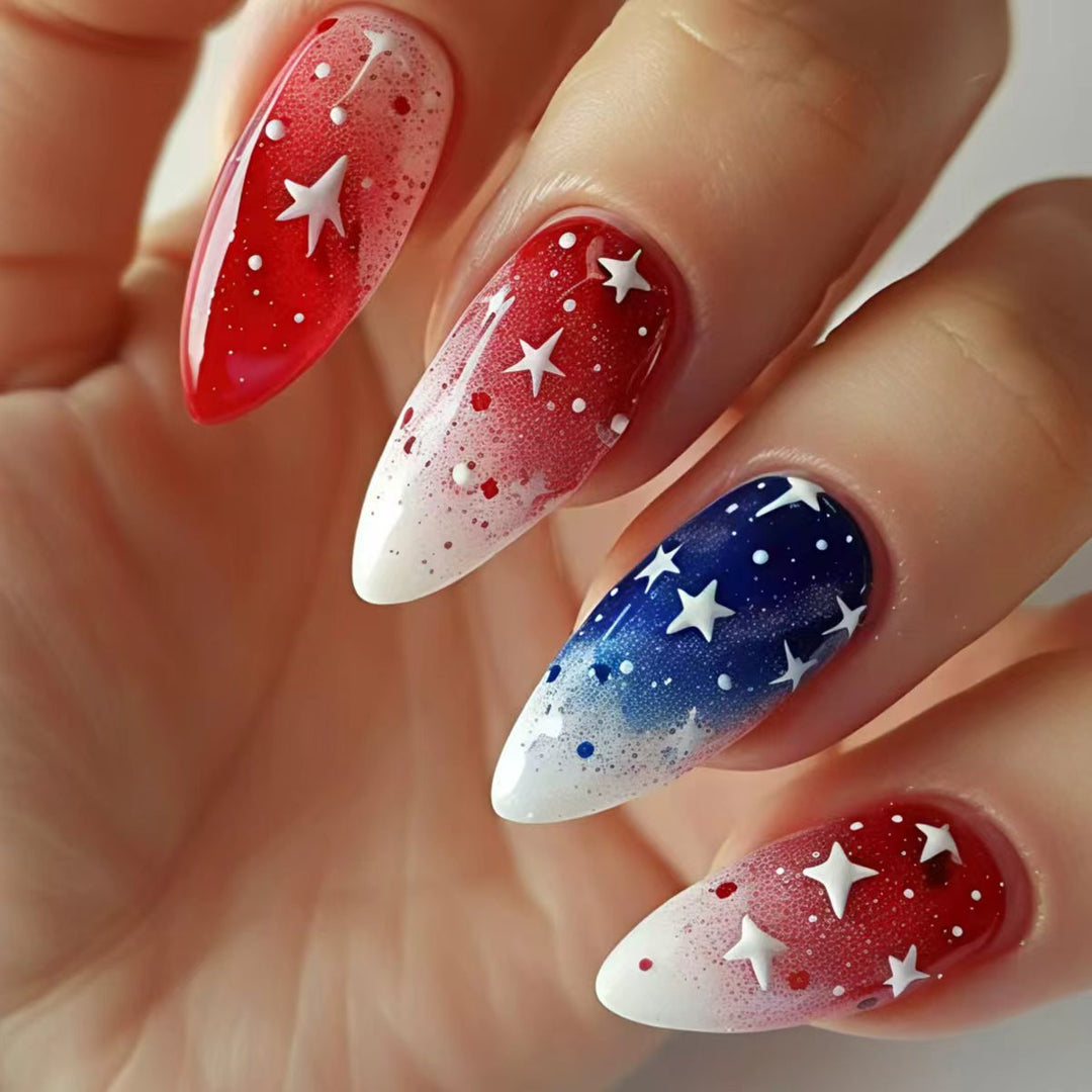 Festive Starry Nail Art Kalsten