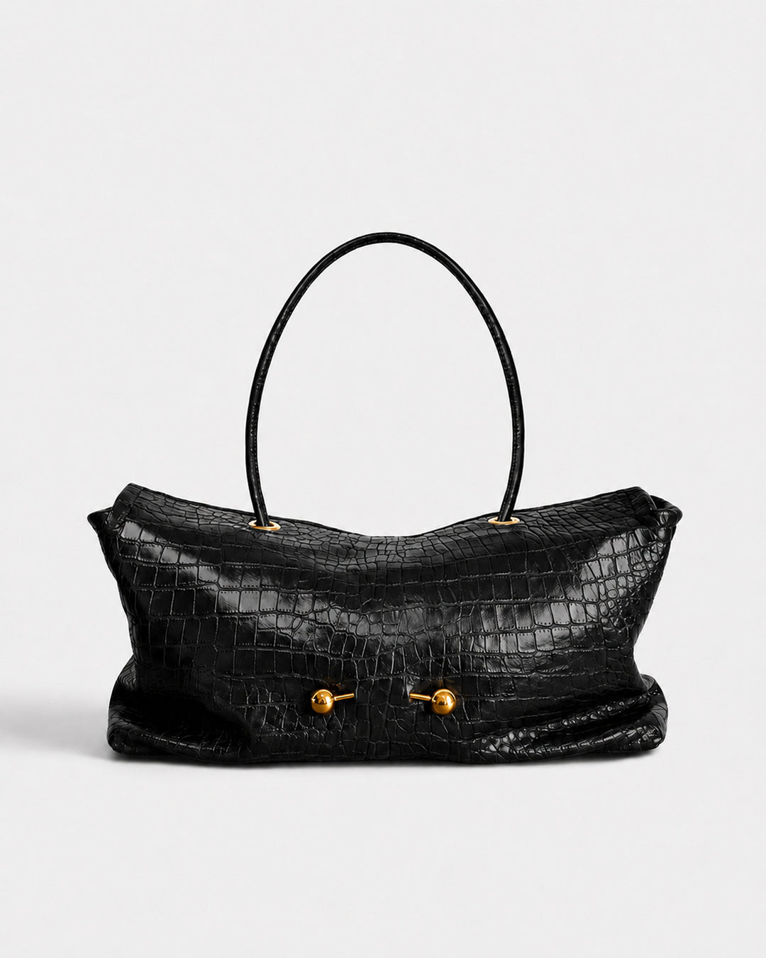 Elegant Crocodile Texture Shoulder Bag