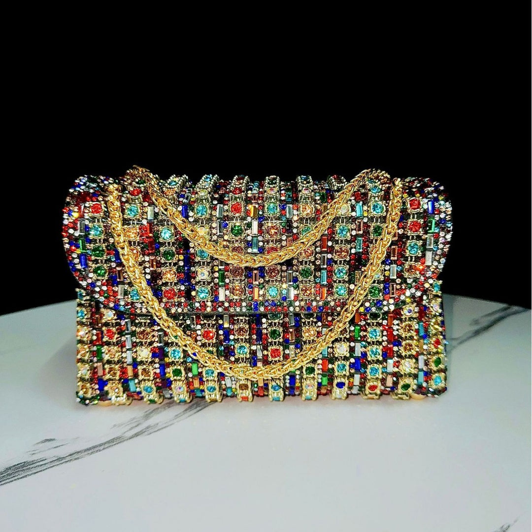 Decorative Crystal Evening Clutch