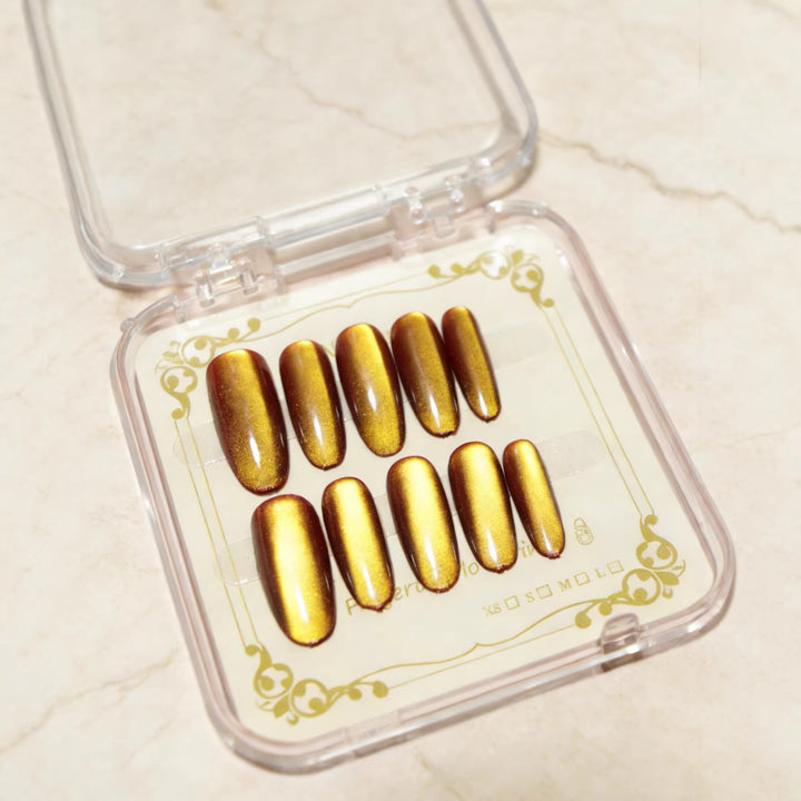 Glossy Almond-Shaped Press-On Nail Tips Kalsten