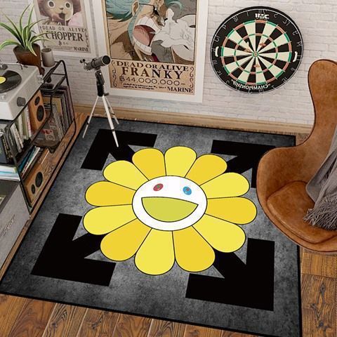 Artistic Flower Shaped Area Rug Kalsten