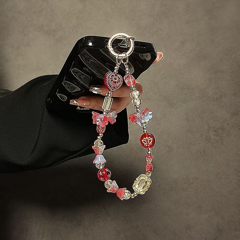 Decorative Bead Charm Keychain Holder Kalsten