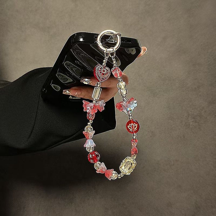 Decorative Bead Charm Keychain Holder Kalsten