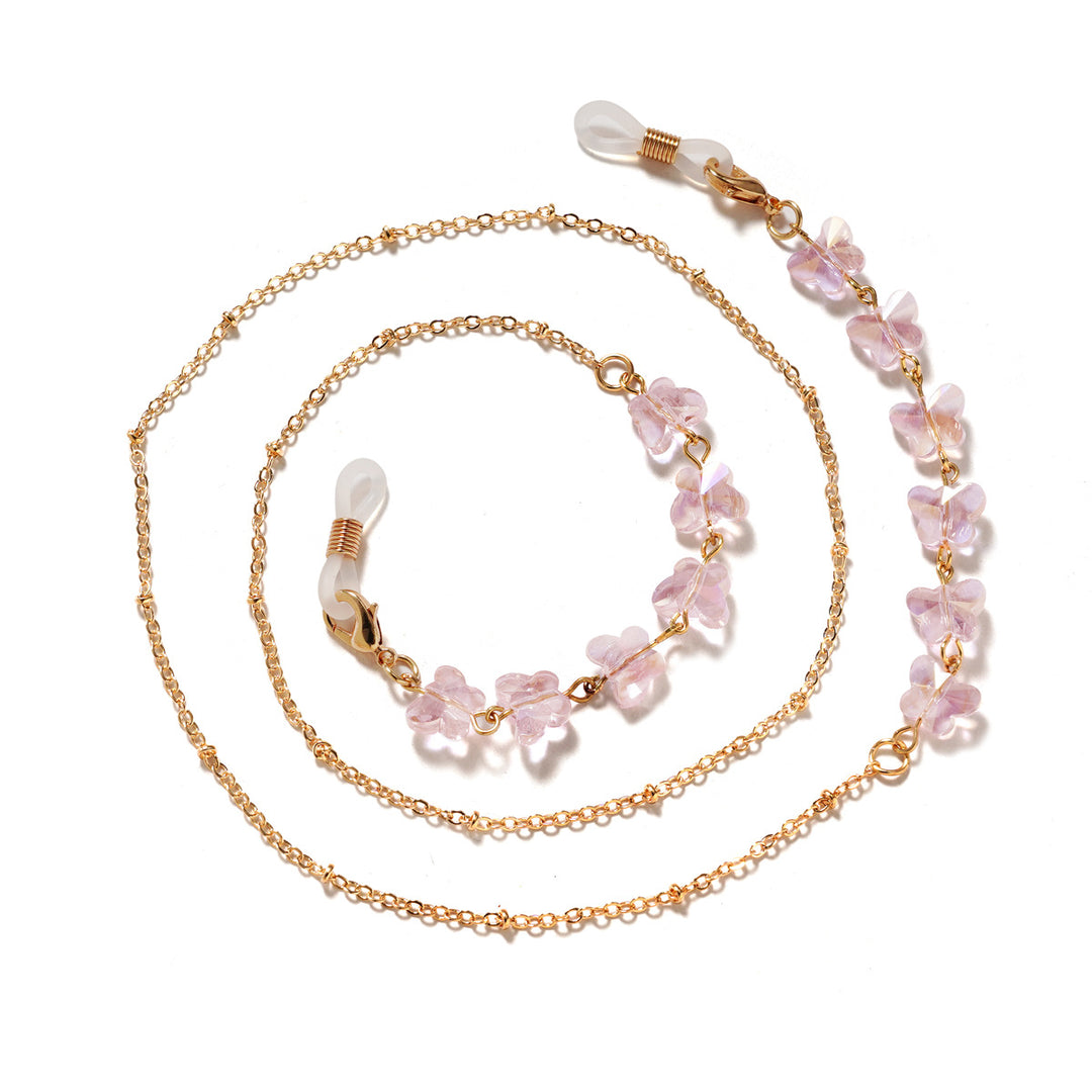 Floral-Embellished Eyewear Chain kalsten