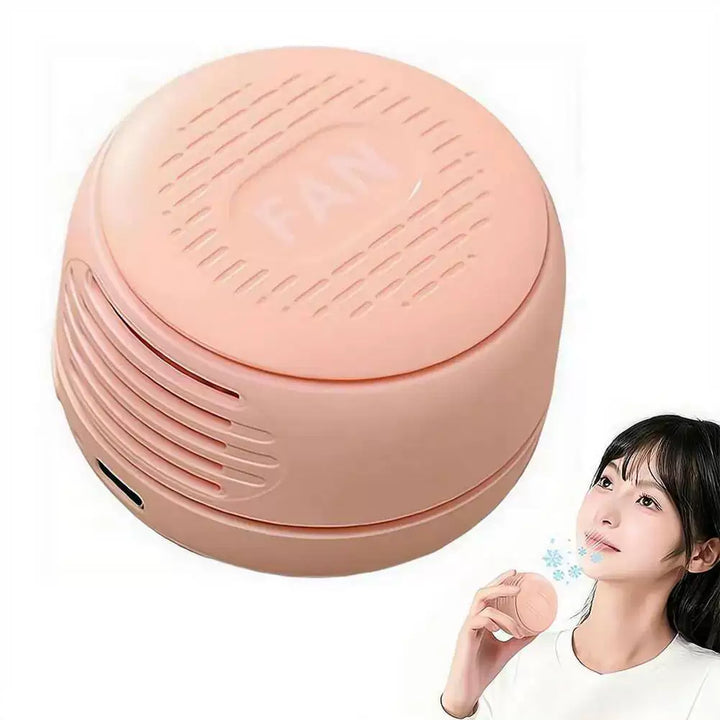 Unisex one size compact portable personal cooling fan with USB rechargeable battery and adjustable louvers Kalsten