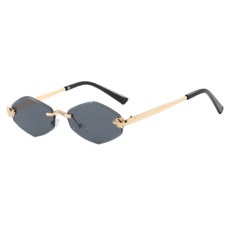 Women's geometric sunglasses with double metal frame and protective lenses Kalsten