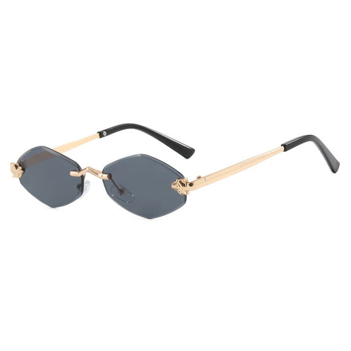 Women's geometric sunglasses with double metal frame and protective lenses Kalsten