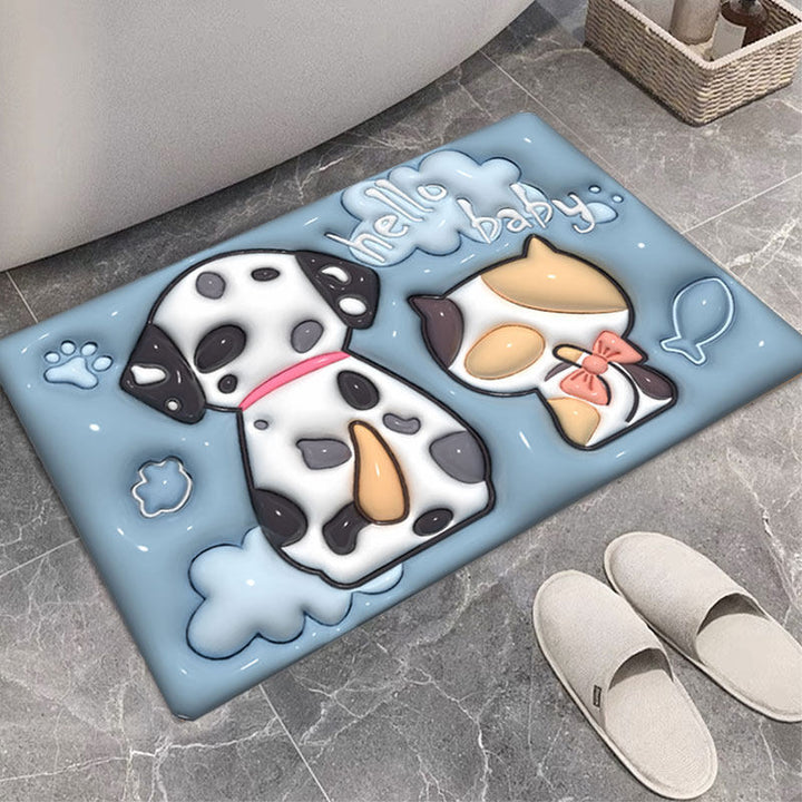 Soft Paw Print Bath Mat Kalsten