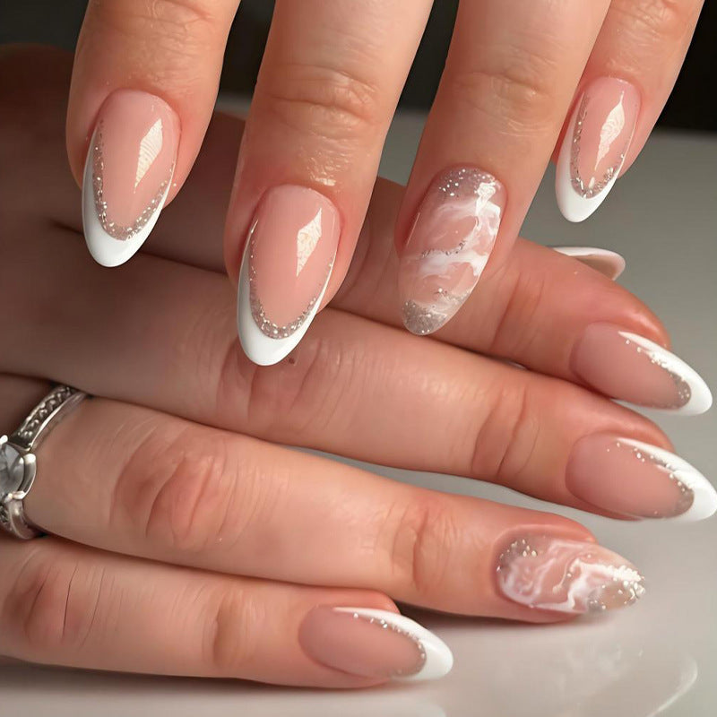 Artificial nails with elegant glitter design Kalsten