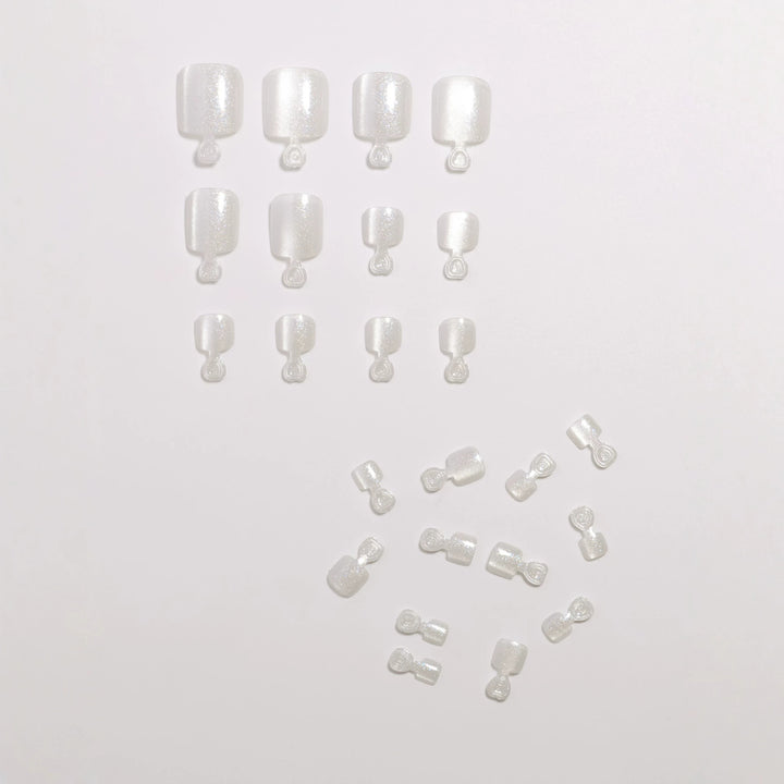 Premium Glittering Pedicure Press-On Nail Set Kalsten