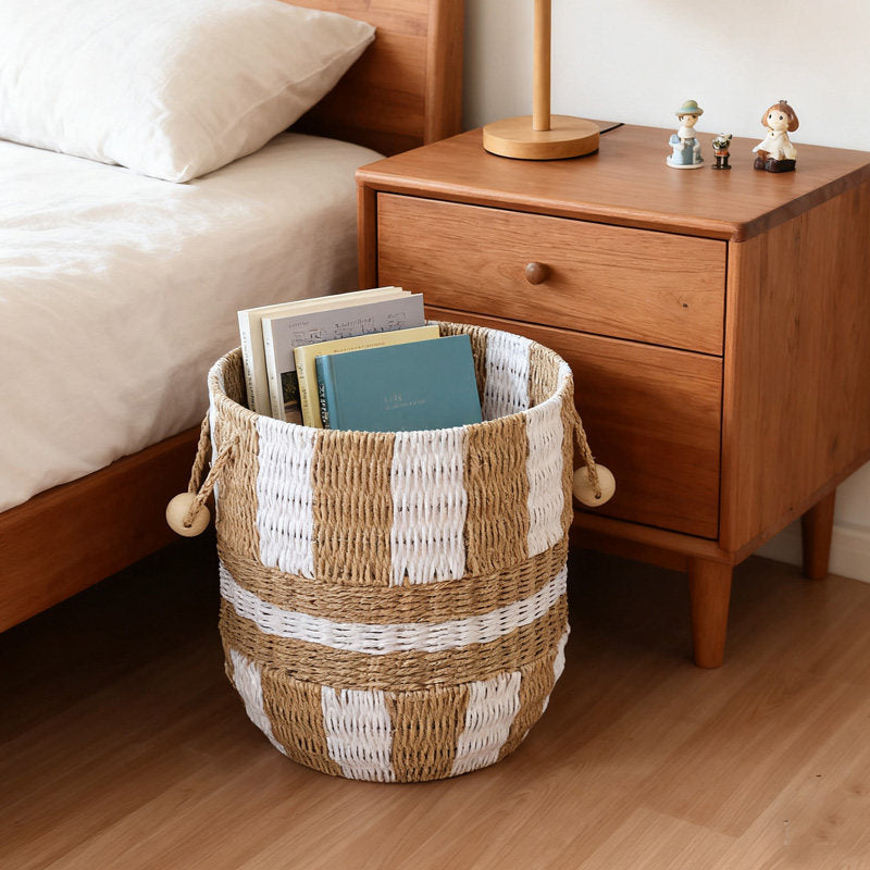 Handcrafted storage bucket made of pocket fabric Kalsten