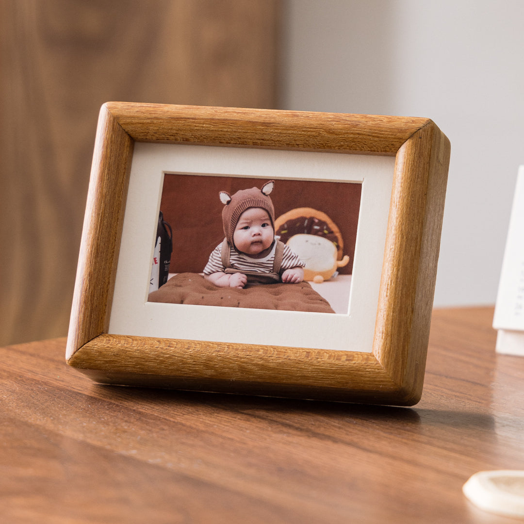 Wooden Baby Photo Frame for Home Display