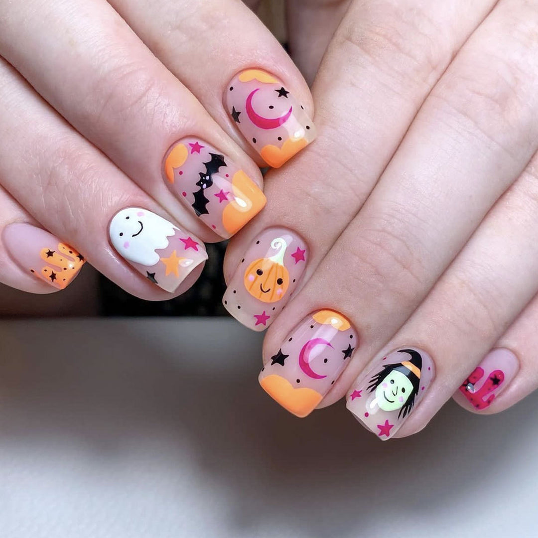 Halloween-Themed Whimsical Nail Art Set Kalsten