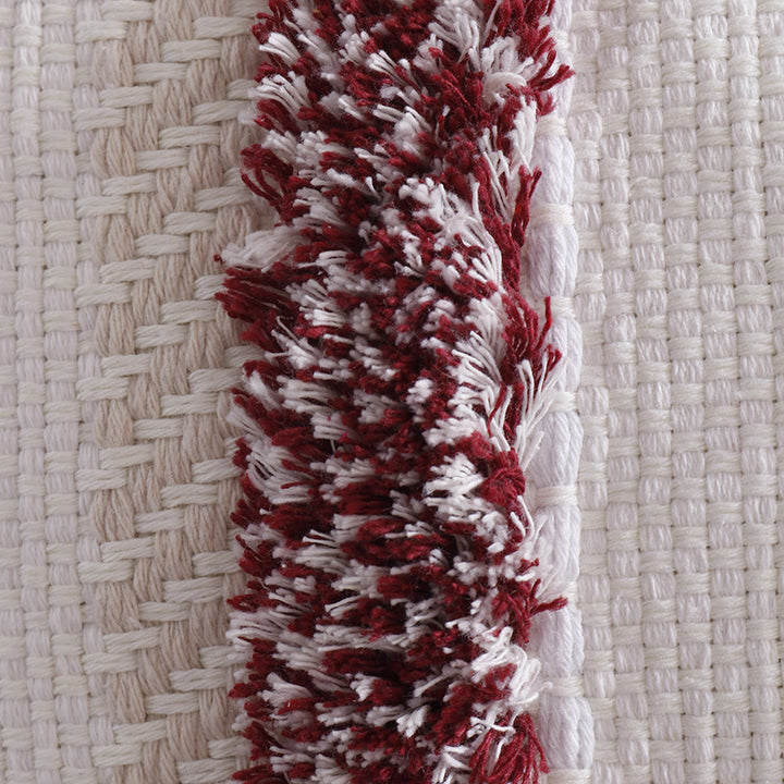Structured living room carpet with 3D tufting and geometric diamond relief