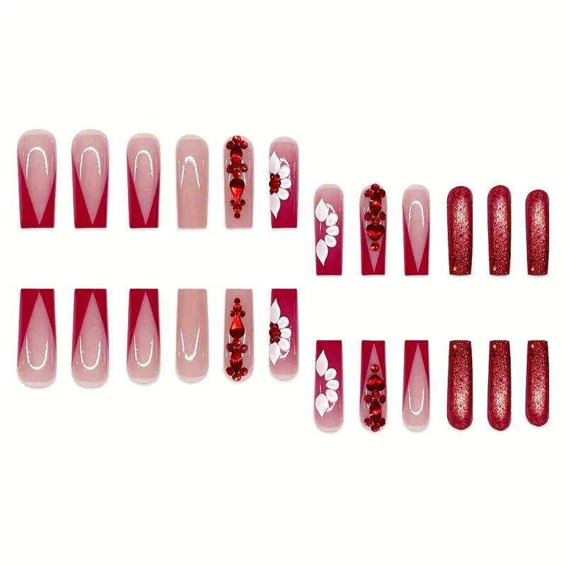 Decorative Rhinestone Press-On Nail Art Kalsten